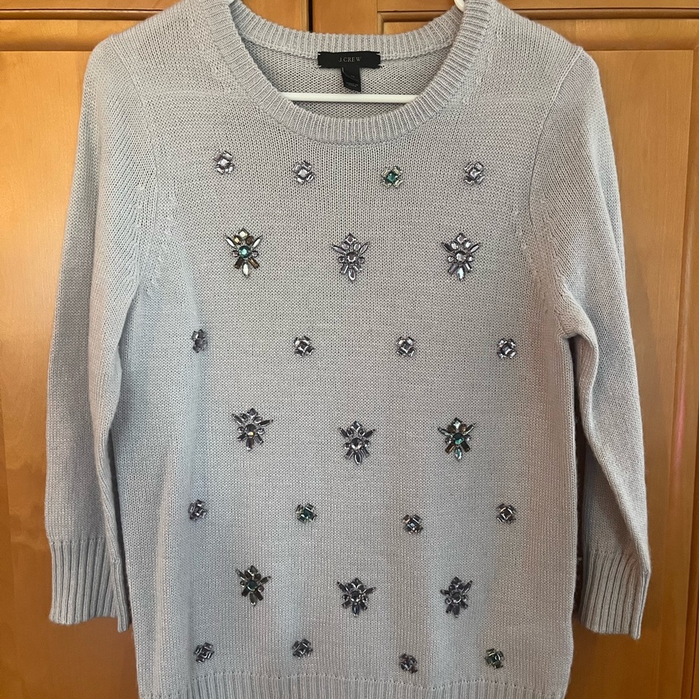 J.Crew Beaded Sweater - size M